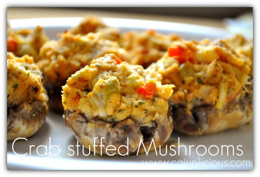 Crab Stuffed Mushrooms by Cajunlicious.com