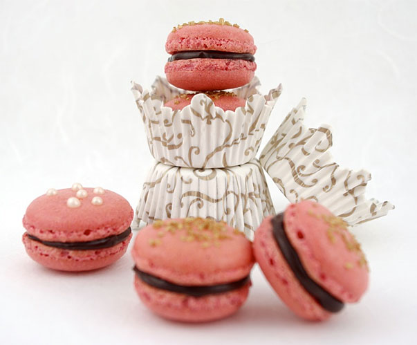 Beetroot Macarons by Jamie Schler