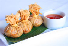 Thai money bags appetizer