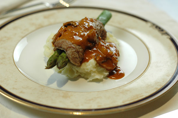 veal scallopini with asparagus