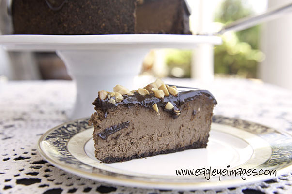 Dark Chocolate Cheesecake with Chocolate Ganache