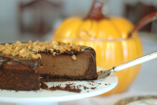 Dark Chocolate Cheesecake with Chocolate Ganache