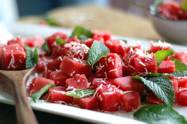 watermelon and coconut