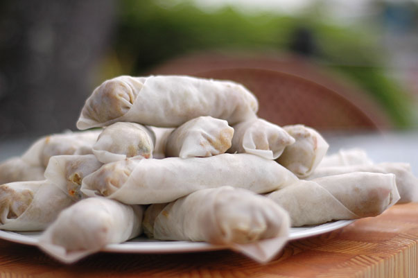 Spring Rolls ready to fry