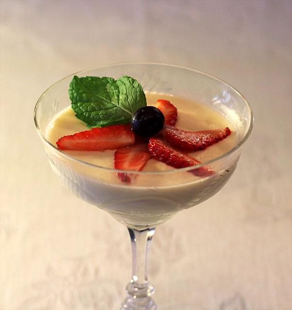 Fran Flint's Panna Cotta with Strawberries