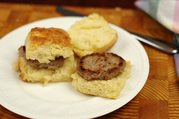 homemade sausage biscuits