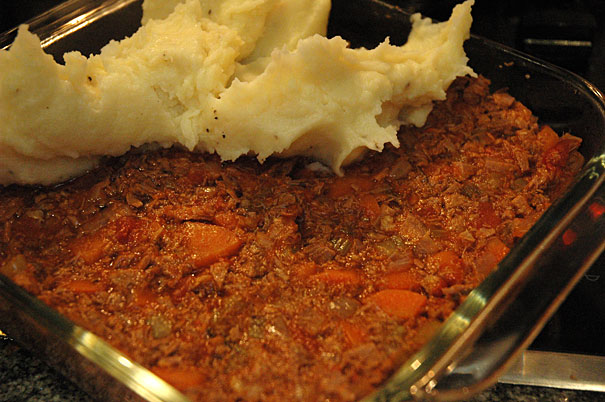 making shepherd's pie