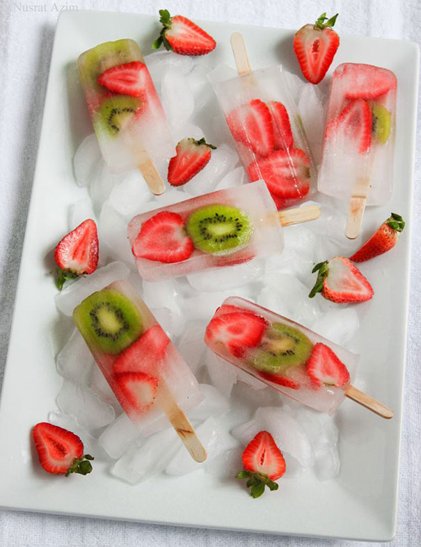 strawberry popsicles