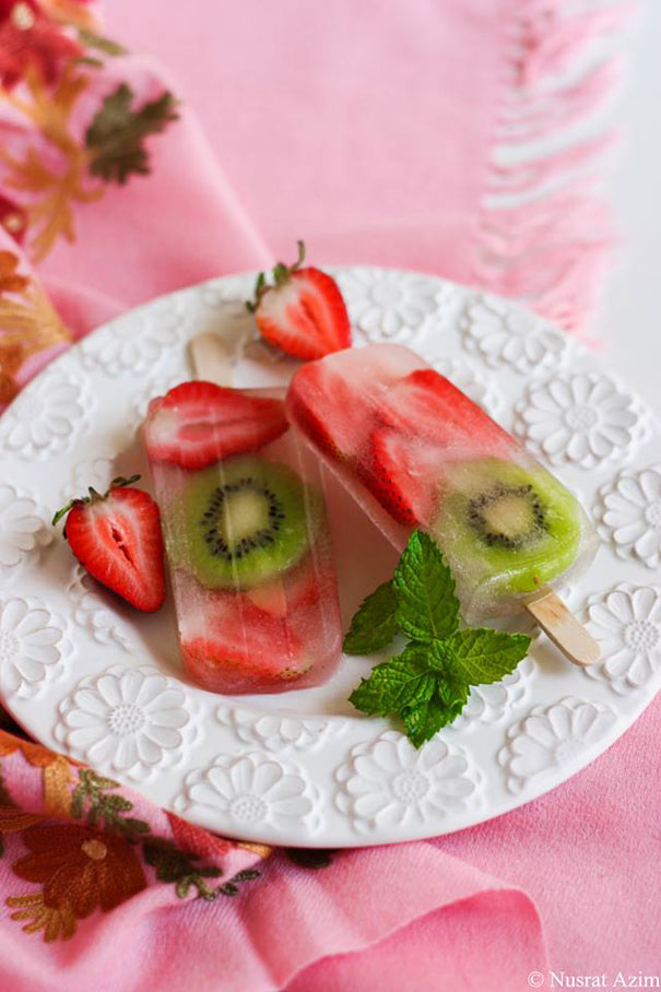 Strawberry Popsicles