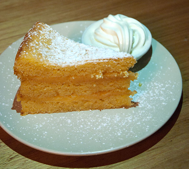 lemon filled polenta cake