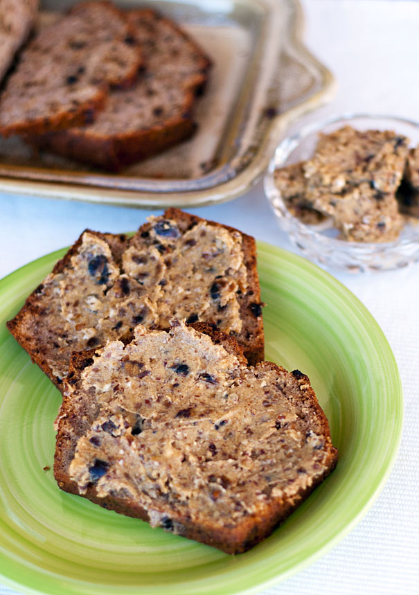 Banana and Date Bread with Buttery Pecan and Date Spread