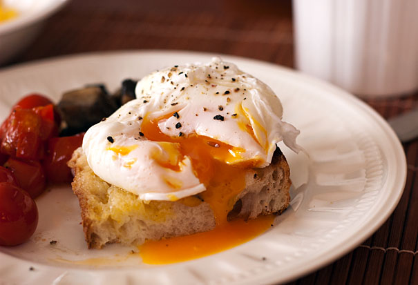 Australian breakfast with roasted tomatoe