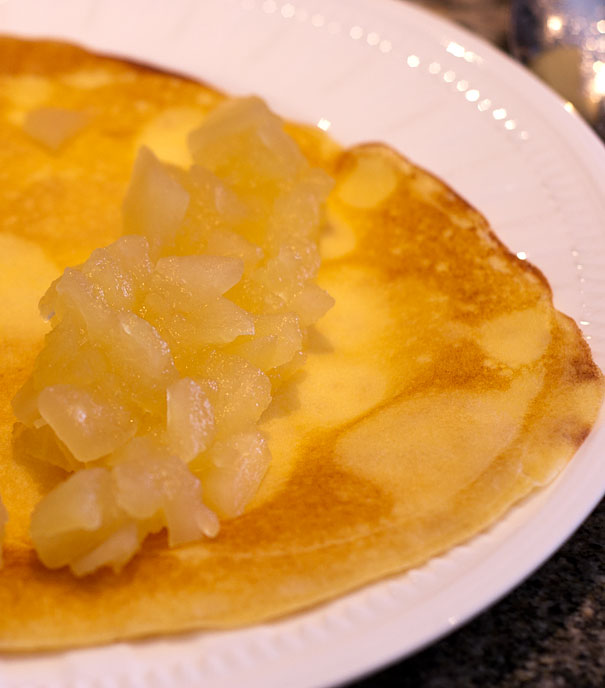 Apple Filled Crepes for Breakfast