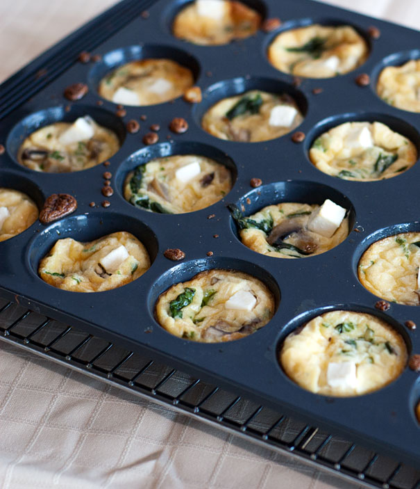 Spinach and Mushroom Mini Frittatas