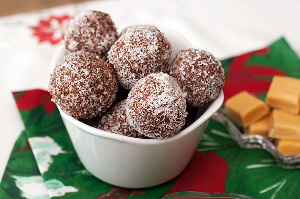 Chocolate, Coconut and Walnut Balls