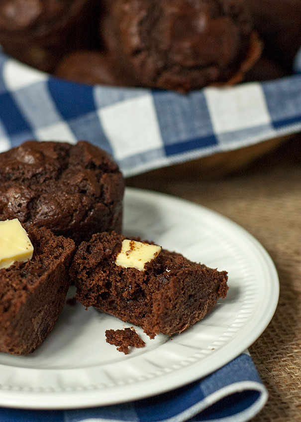 Chocolate Chocolate Chip Muffins