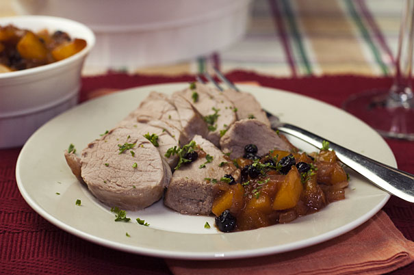 Pork Tenderloin with Peach Chutney