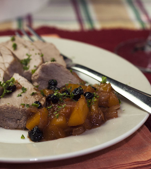 Pork Tenderloin with Peach Chutney