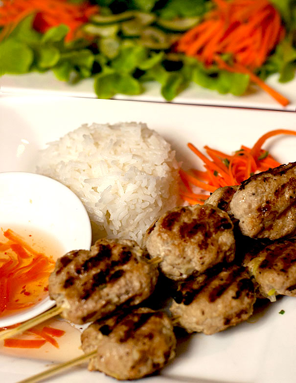 Vietnamese Pork Patty Skewers