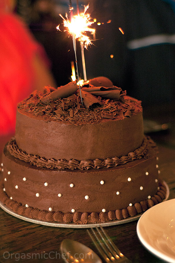 Two-Tier Chocolate Birthday Cake