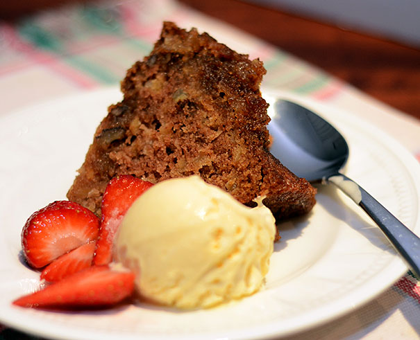 Apple Cake with Buttermilk Sauce