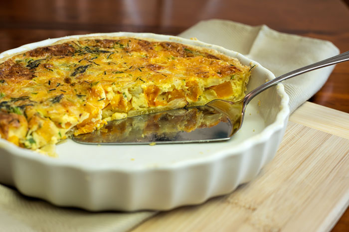 Pumpkin and Asparagus Quiche