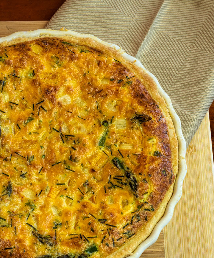 Pumpkin and Asparagus Quiche