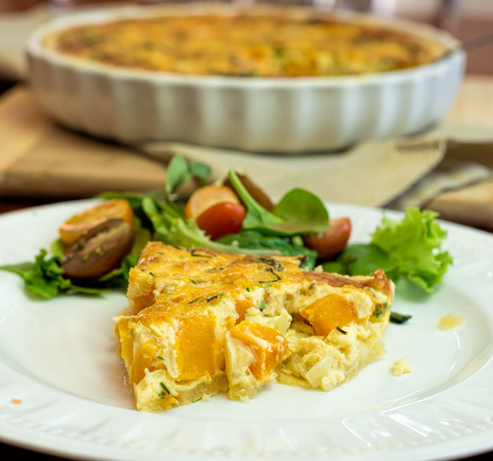 Pumpkin and Asparagus Quiche