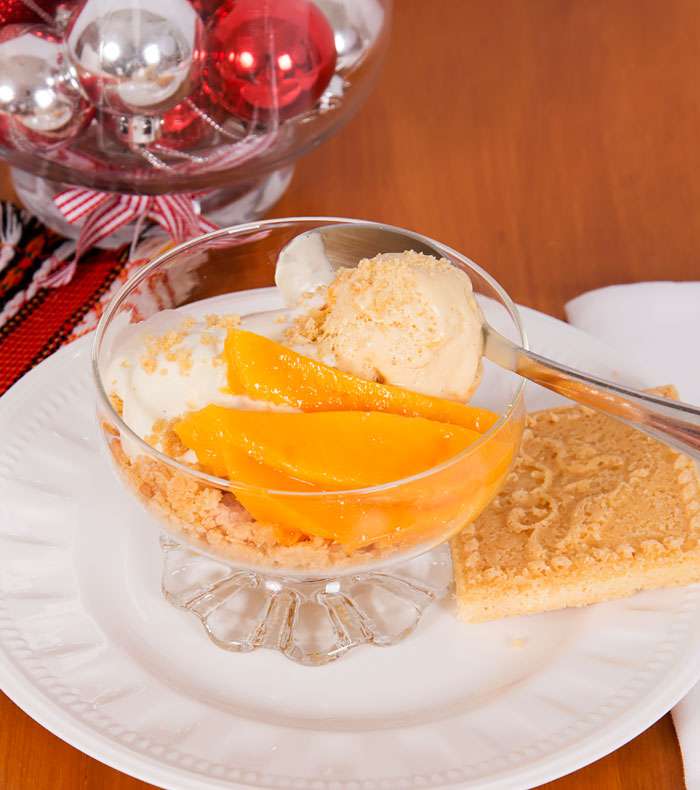 Mango Ice Cream and Shortbread