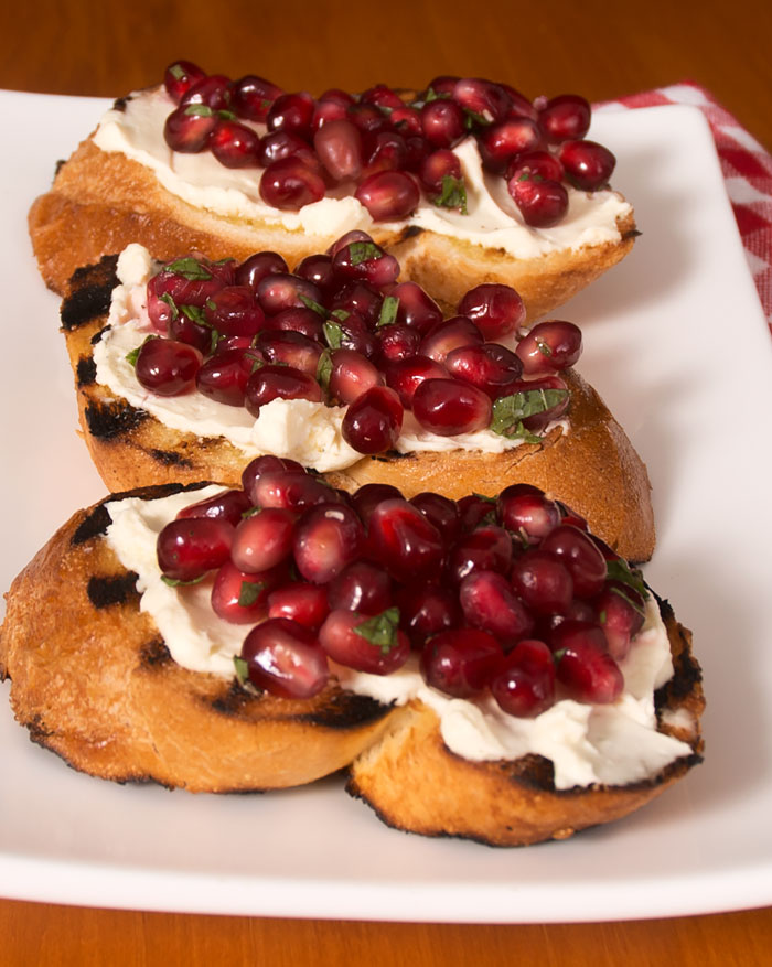 Pomegranate Bruschetta