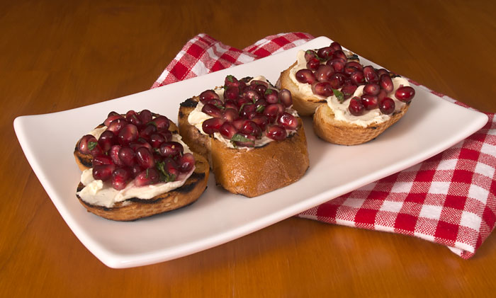 Pomegranate Bruschetta