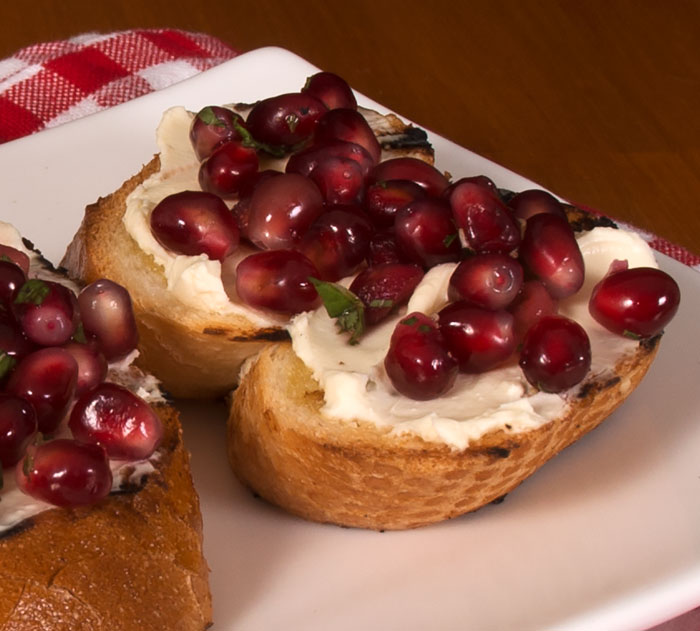 Pomegranate Bruschetta