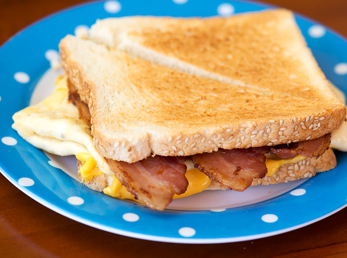 Bacon, Egg and Cheese Breakfast Sandwich