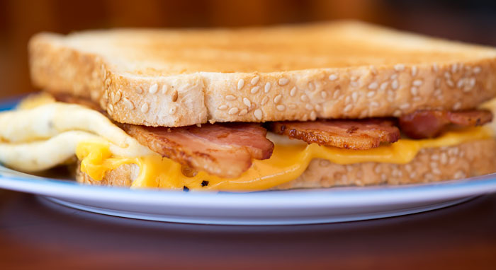 Bacon, Egg and Cheese Breakfast Sandwich