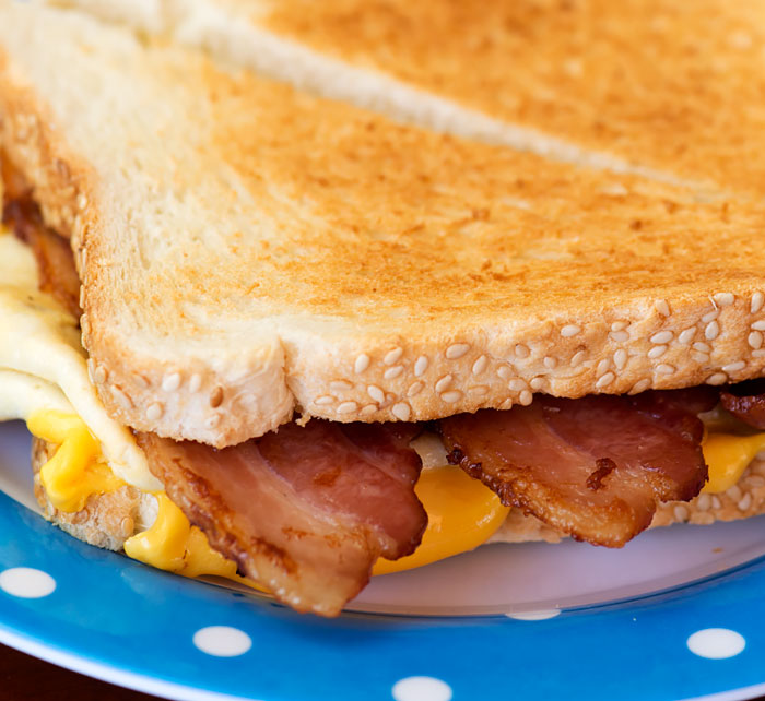 Bacon, Egg and Cheese Breakfast Sandwich