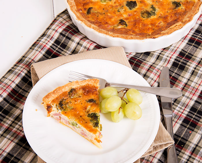 Ham, Broccoli and Cheese Quiche