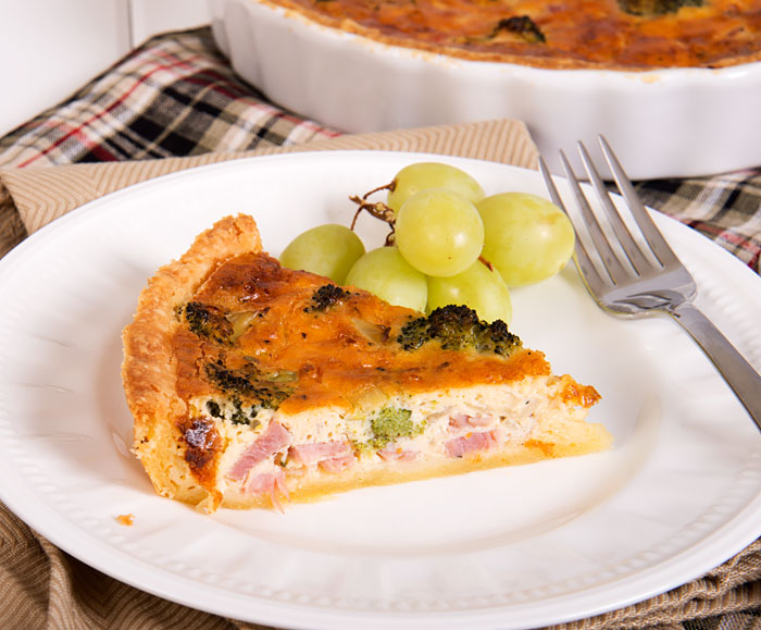 Ham, Broccoli and Cheese Quiche