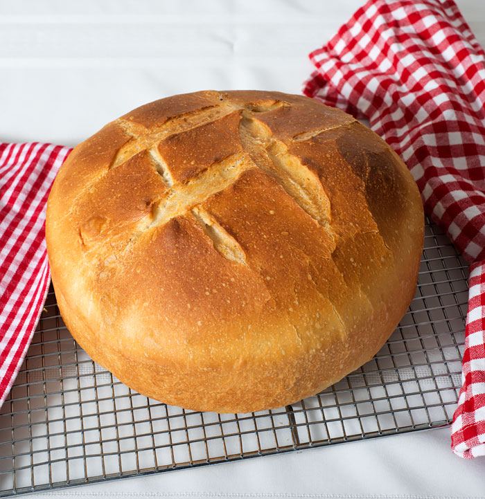 Sourdough Bread Baked in a Pot