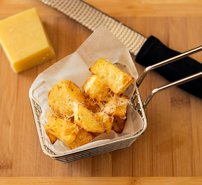 Air Fryer Potatoes with Rosemary and Parmesan Cheese