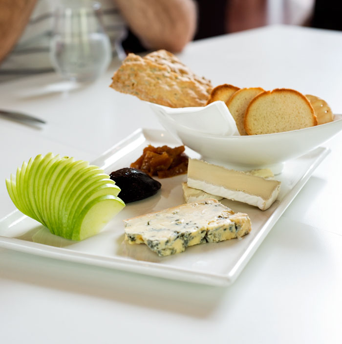 Cheese plate with stilton and brie