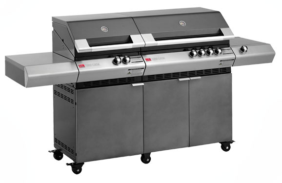 Ziegler & Brown Turbo Classic 6 Burner on Side Burner Cart