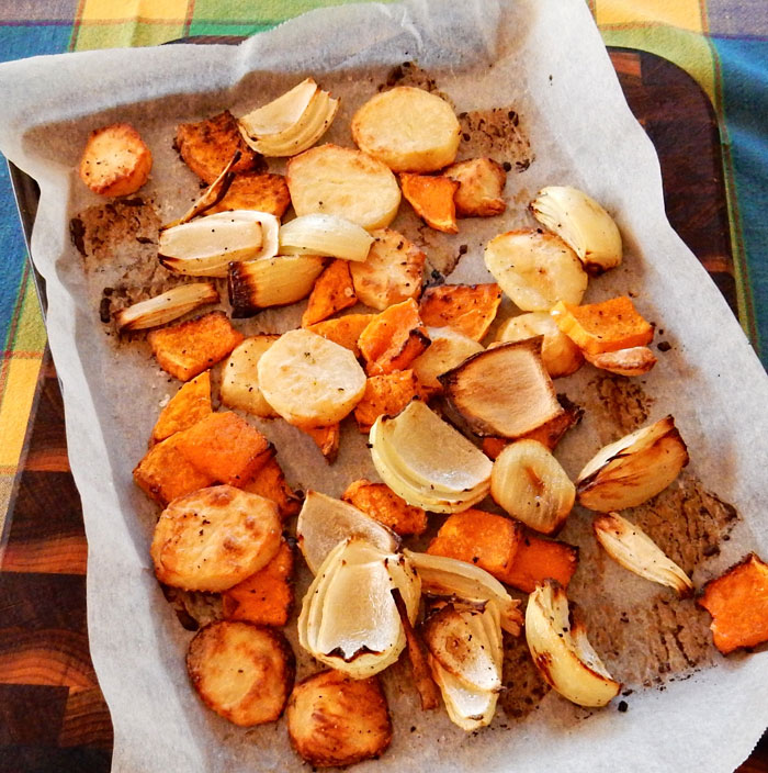 roasted vegetables for quiche