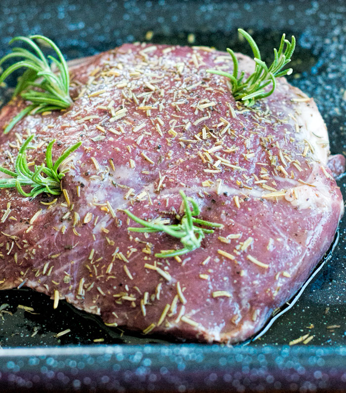 preparing a lamb sirloin roast