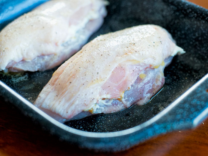 mango and macadamia nut stuffed chicken breast